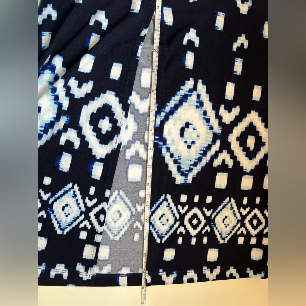 Chico’s Side Slit Skirt Cozumel Blue - Picture 5 of 7